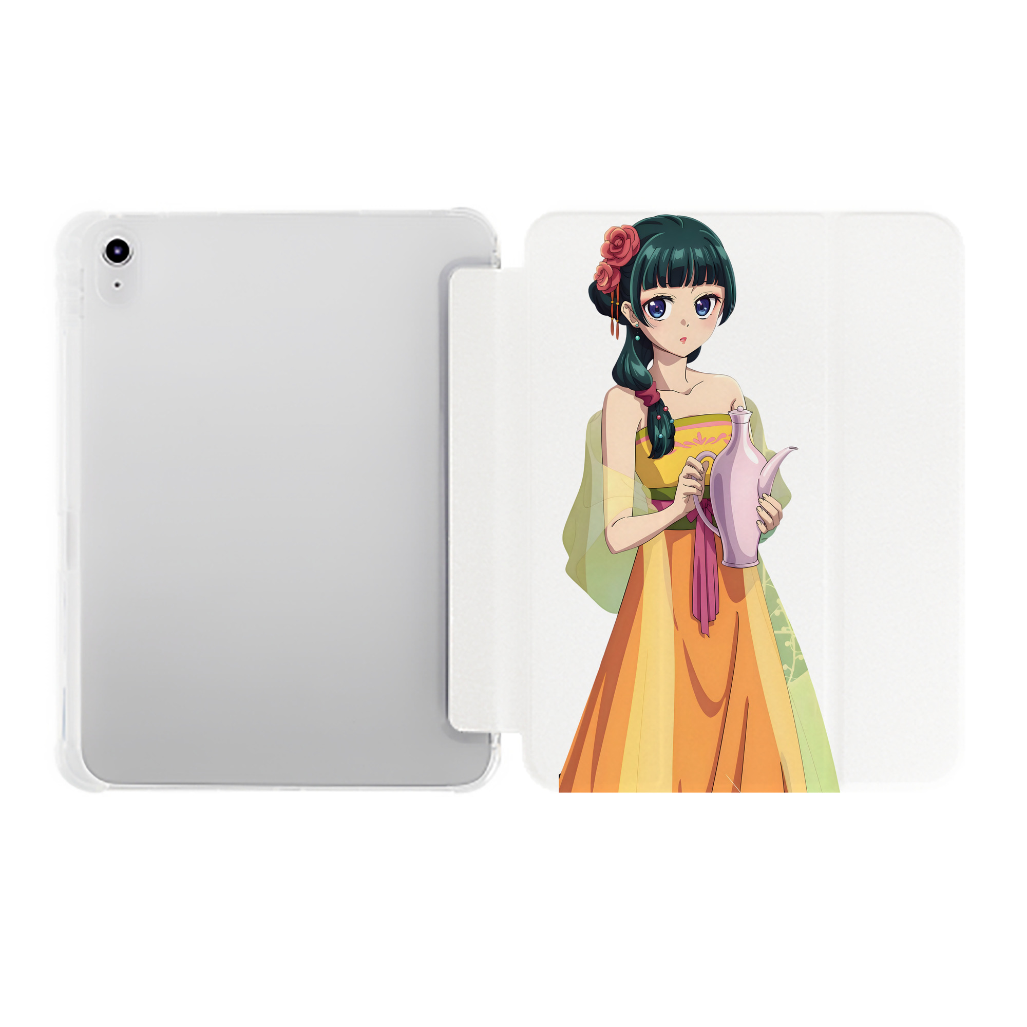 （画像用） 薬屋のひとりごと The Apothecary Diaries IPad ケース ペン収納付き 三つ折りスタンド PUレザー×シリコン 対応機種9.5/10.5/10.9インチ